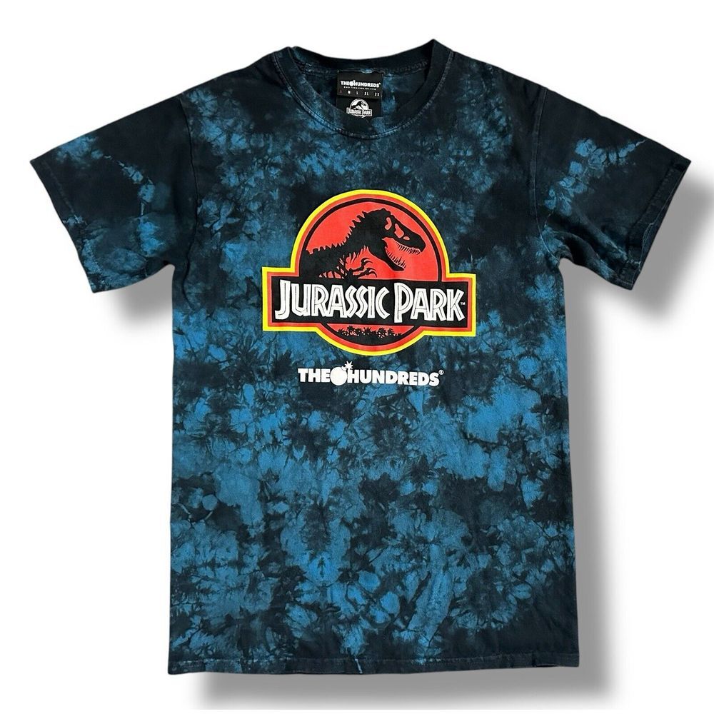 The‎ Hundreds X Jurassic Park Blue Tie Dye T-Shirt Size S